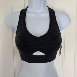 Aerie Bra XXS Seamless Offline Oasis Rib Sports Charcoal Black